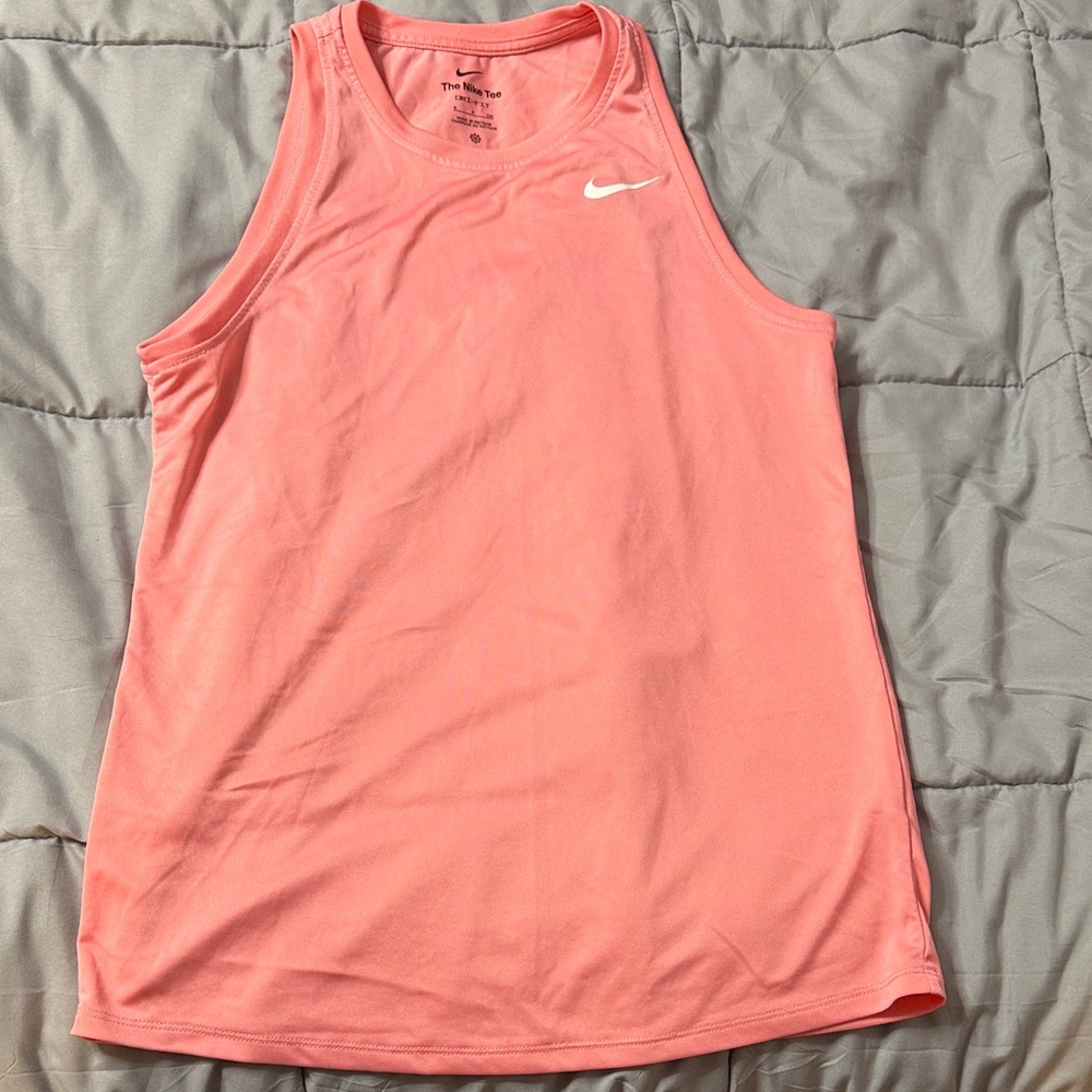 Nike Peach Sleeveless Top with White Swoosh